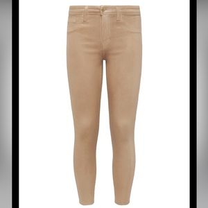 L’ Agence Margot Cappuccino Coated Midrise Ankle Jean